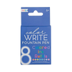 Color Write Set of 8 multi-color fountain pen ink cartridges fit all OOLY fountain pens