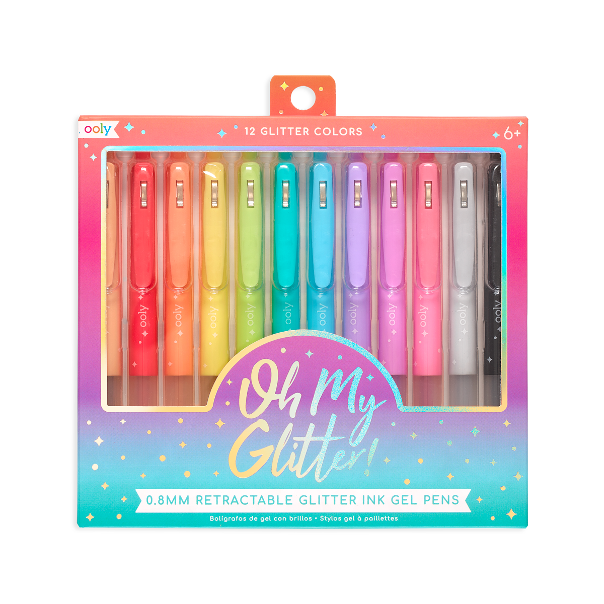 Oh My Glitter! Retractable Gel Pens - Set of 12