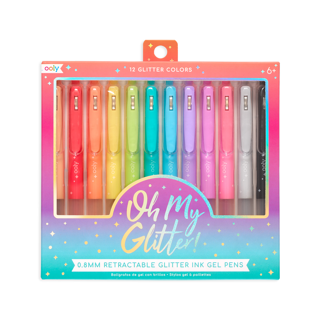 Oh My Glitter! Retractable Gel Pens Set of 12 OOLY