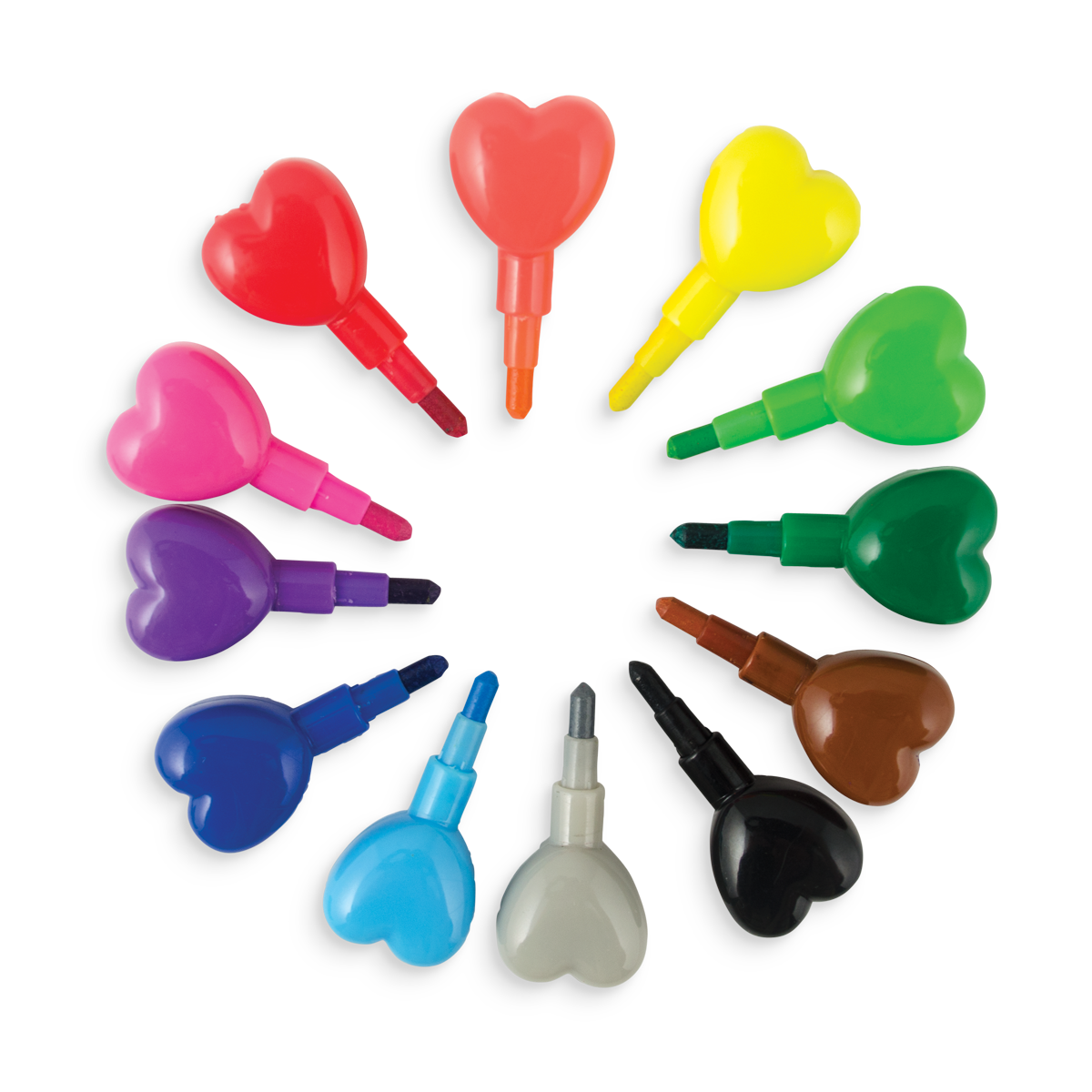 Heart to Heart Stacking Crayons - Classroom Bundle in a circle