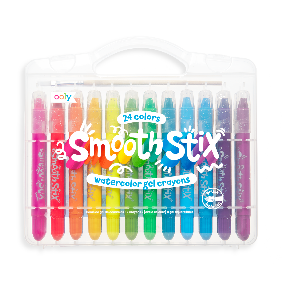 Smooth Stix Watercolor Gel Crayons - Set of 24 in package (front)