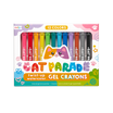 OOLY Cat Parade Gel Crayons - Set of 12 in packaging