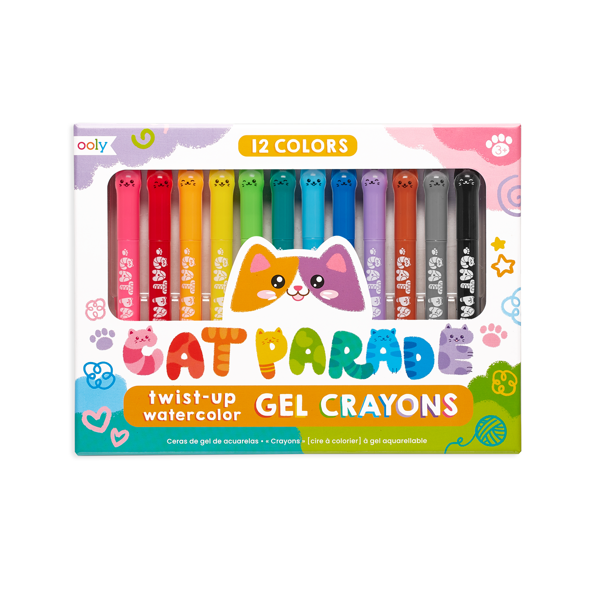 OOLY Rainbow Sparkle Watercolor Gel Crayons (Set of 12)