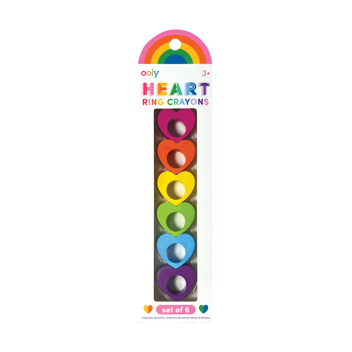 Rainbow Heart Plastic Bracelets - 12 Pc.