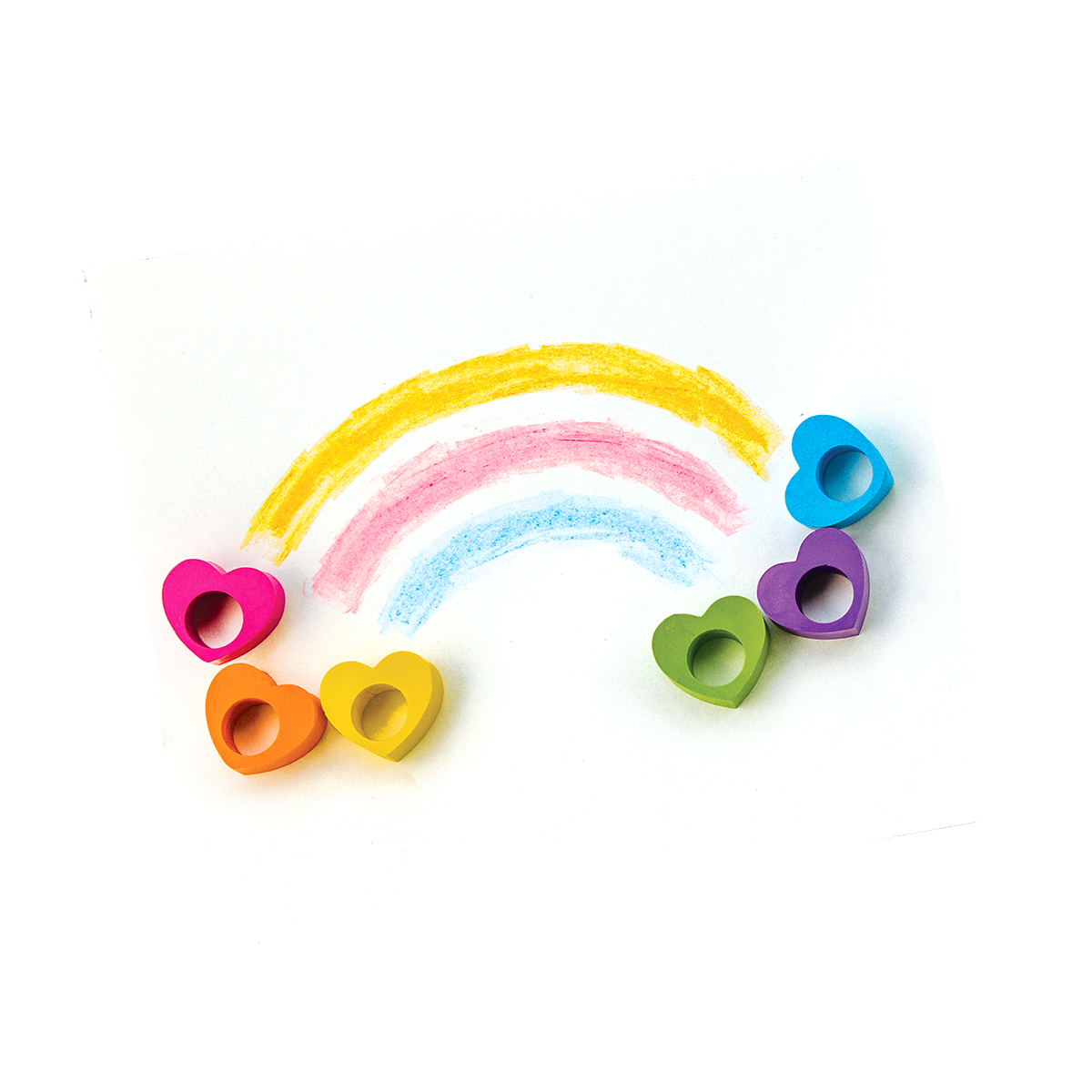 OOLY Heart Ring Crayons in use