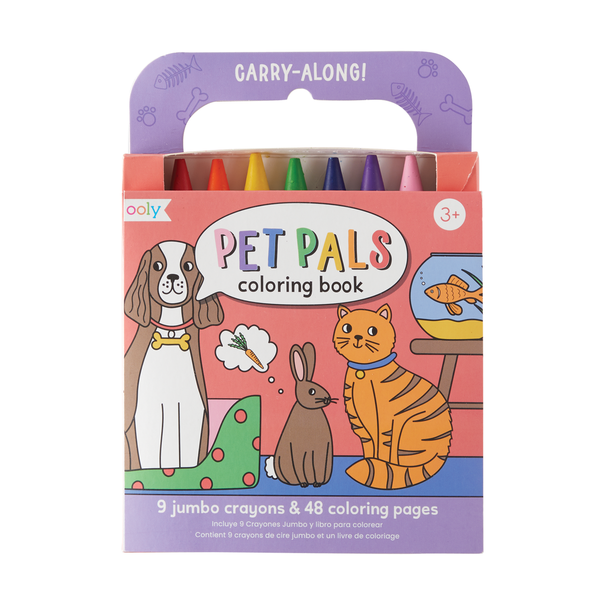 OOLY front view of Carry Along Coloring Book Set - Pet Pals