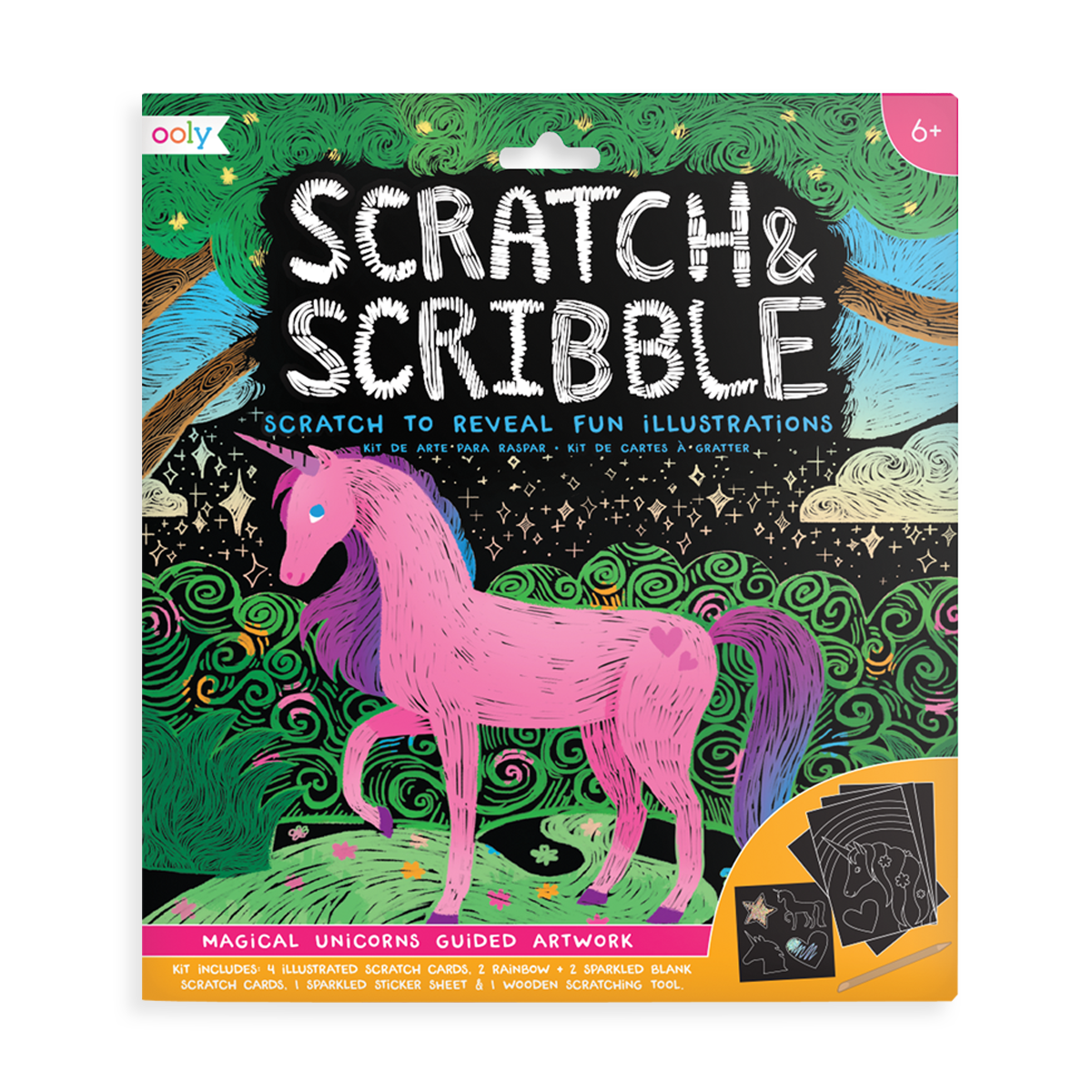Magical Unicorn Scratch and Scribble scratch art kit