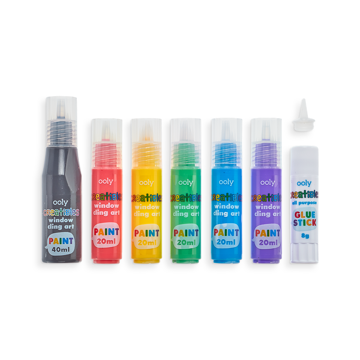 Creatibles DIY Window Cling Art Kit lined up out of packaging