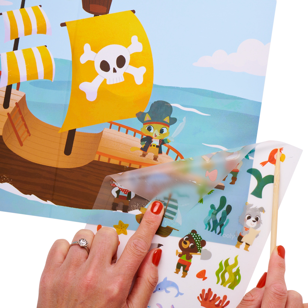 OOLY Set The Scene Transfer Stickers Magic - Ocean Adventure in use