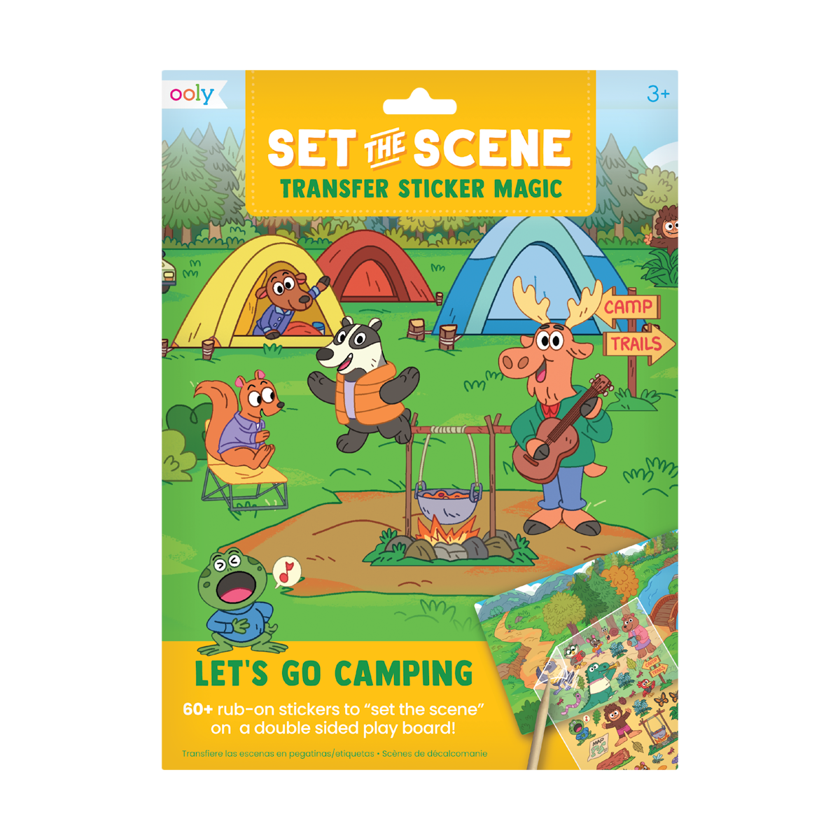 OOLY Set The Scene Transfer Stickers Magic - Let's Go Camping in packaging