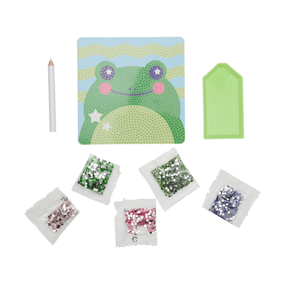 OOLY view of Razzle Dazzle DIY Gem Art Kit - Funny Frog contents