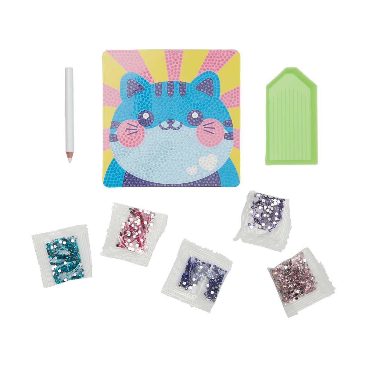 OOLY view of Razzle Dazzle DIY Gem Art Kit - Cutesy Cat contents