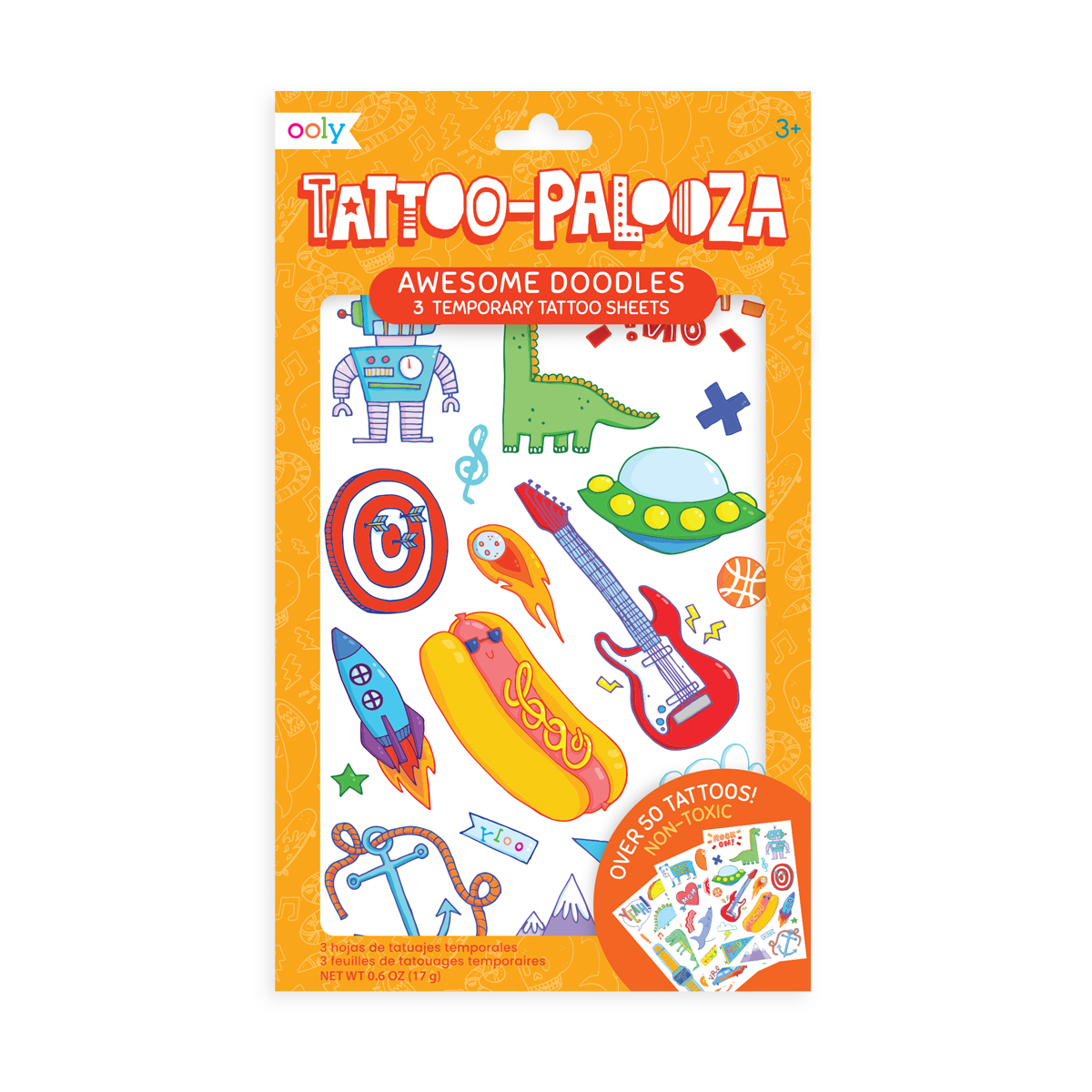 Tattoo-Palooza Temporary Tattoos - Over the Rainbow in packaging