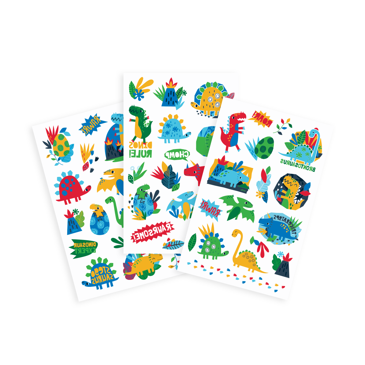 OOLY Tattoo-Palooza Temporary Tattoos - Funtastic Friends - 3 Sheets displayed