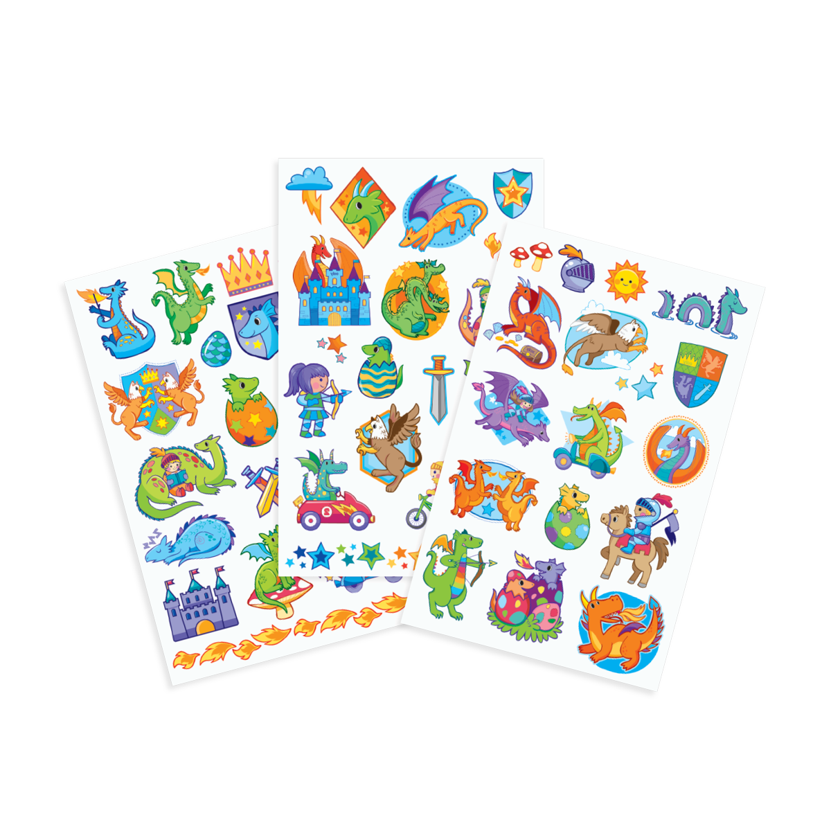 Tattoo-Palooza Temporary Tattoos - Knights and Dragons