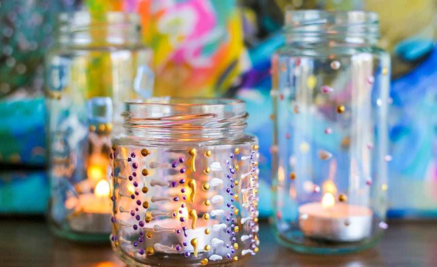 Easy DIY Votive Candle Holders With Craft Paint