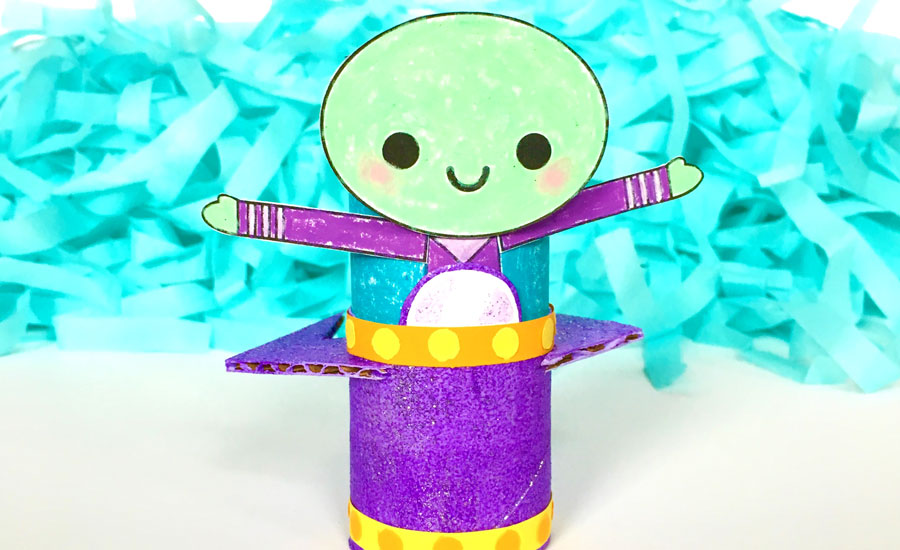 Alien and Spaceship Tube Paper Craft for Kids