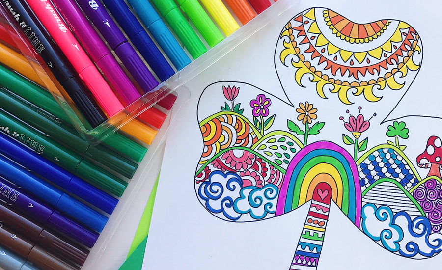 Free Shamrock Coloring Printable