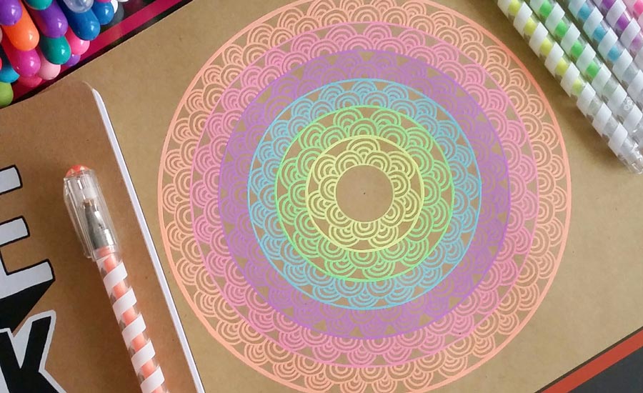 Easy Steps On How To Start Drawing A Colorful Mandala