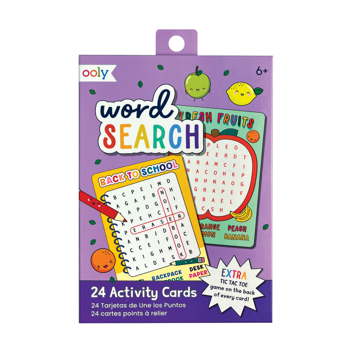Word Search Paper Games activity card set front of packaging