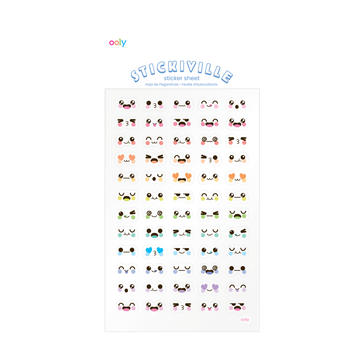 Stickiville Cute Expressions sticker sheet in packaging