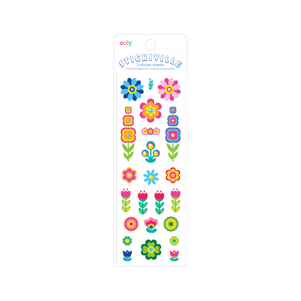 Stickiville Fun Flowers Stickers in packaging