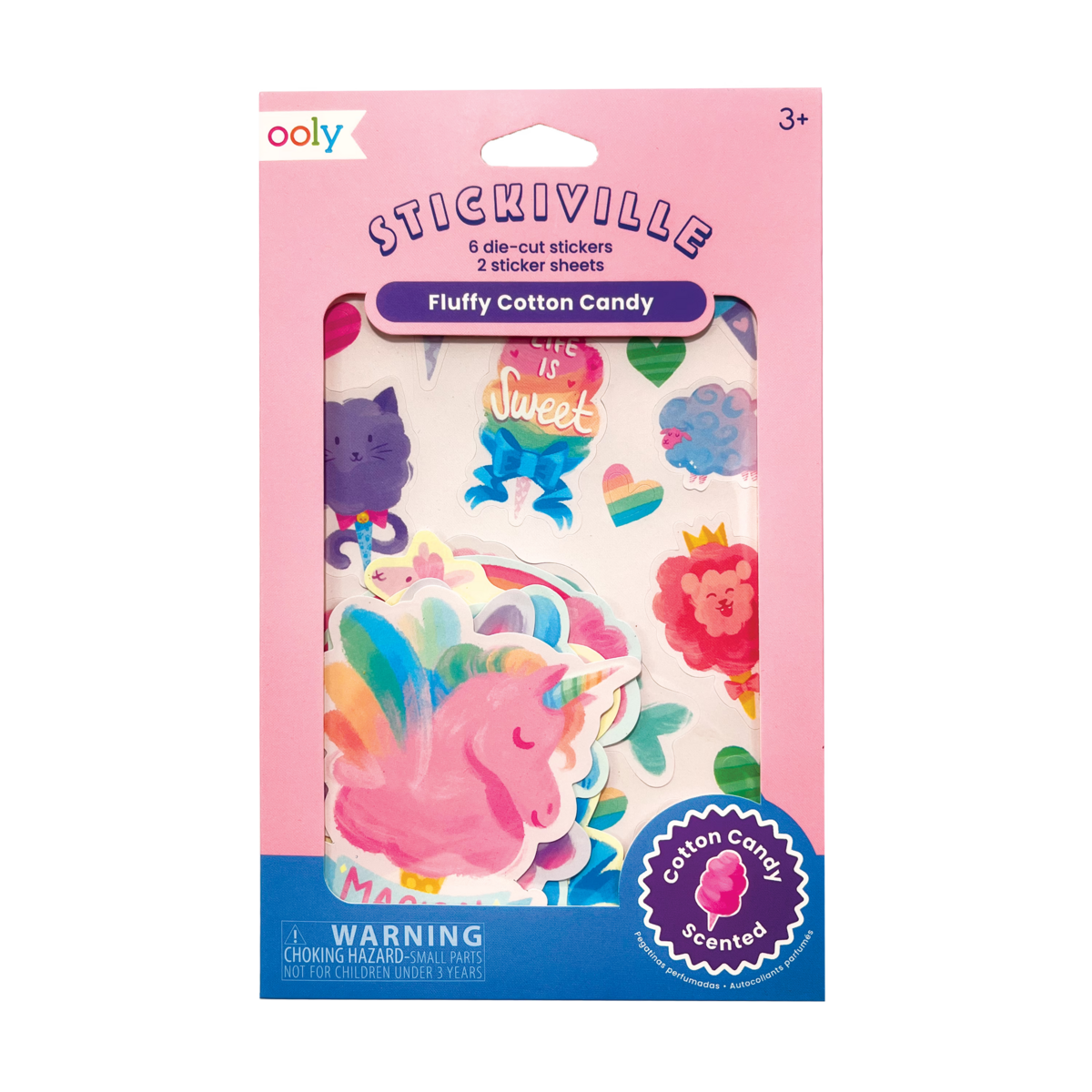 Stickiville Cotton Candy scented stickers in packaging