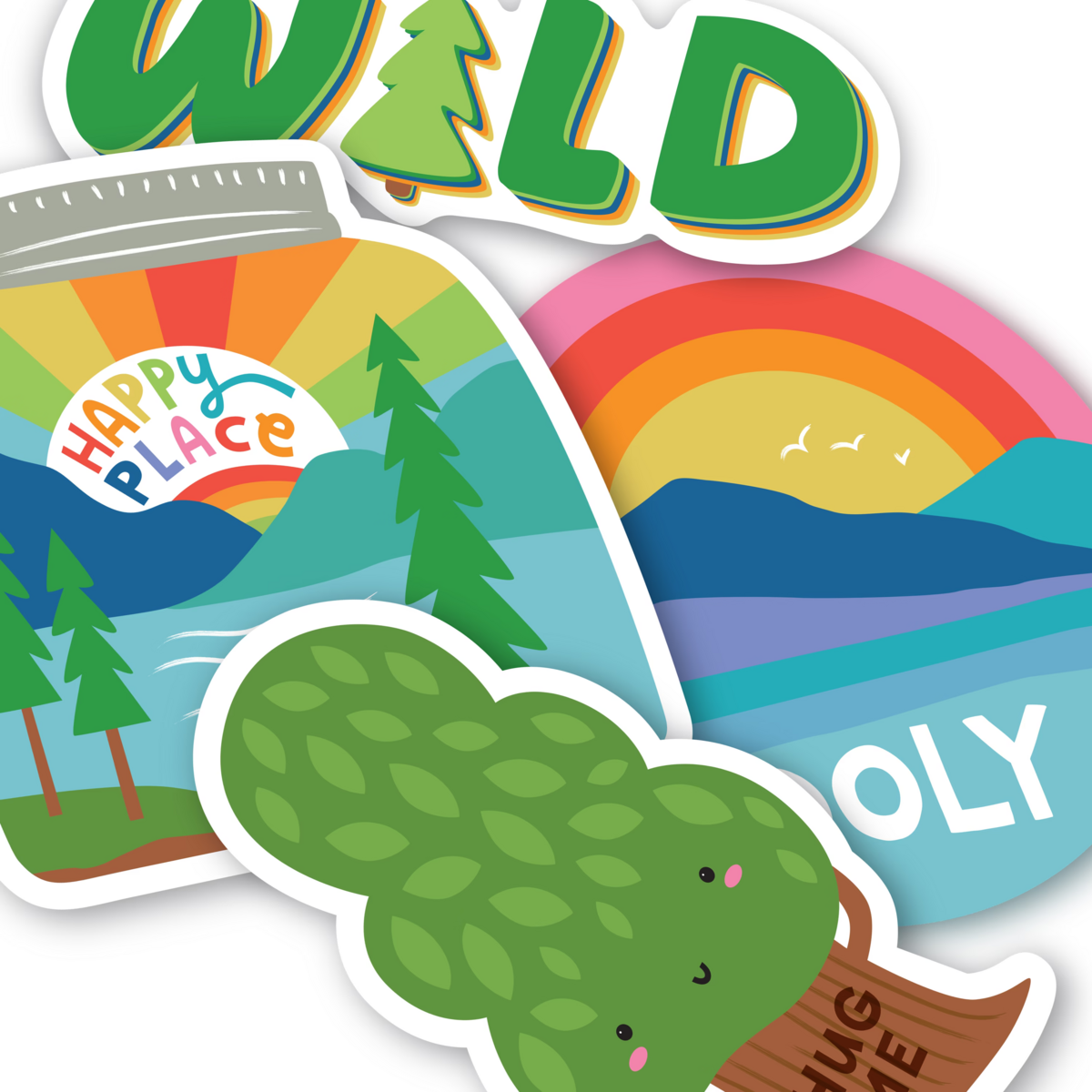 Stickiville Wild Outdoors Vinyl stickers close up