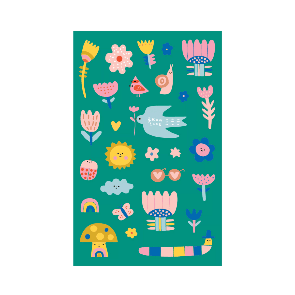 Stickiville Garden of Love sticker sheet out of packaging