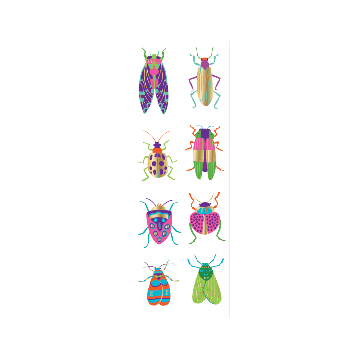 Stickiville Fancy Bugs Stickers out of packaging
