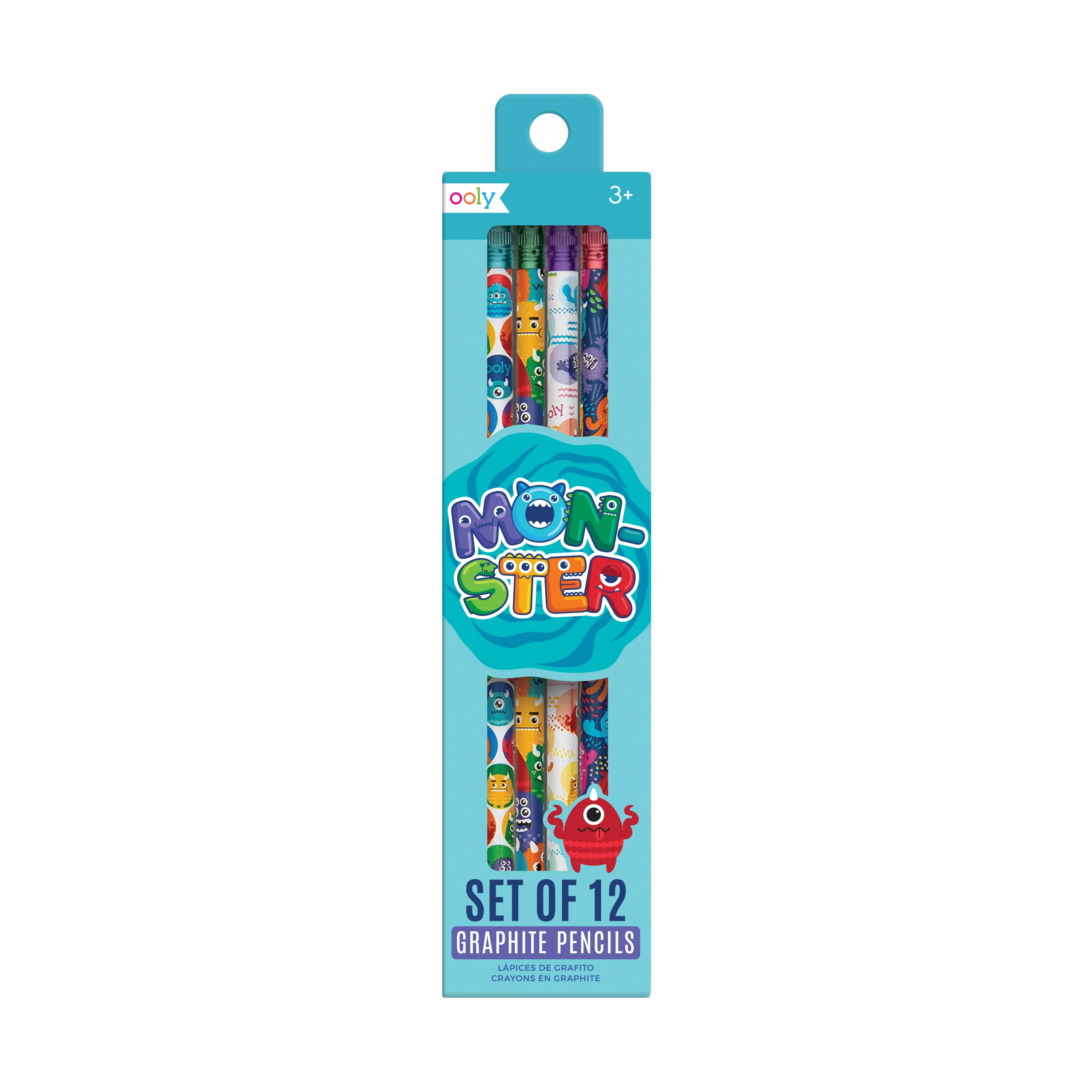 Monster Graphite Pencils - Set of 12 package