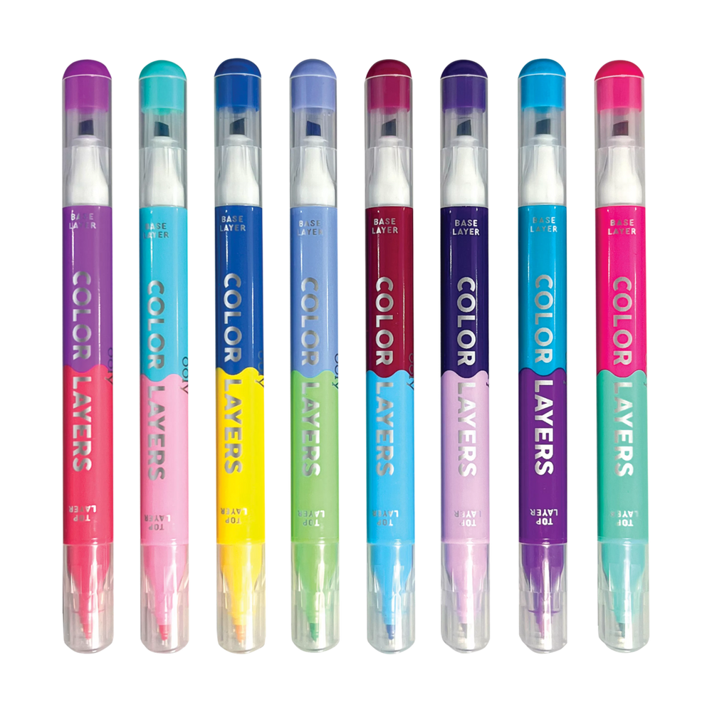 Color Layers Double Ended Layering Markers - Set of 8 - OOLY