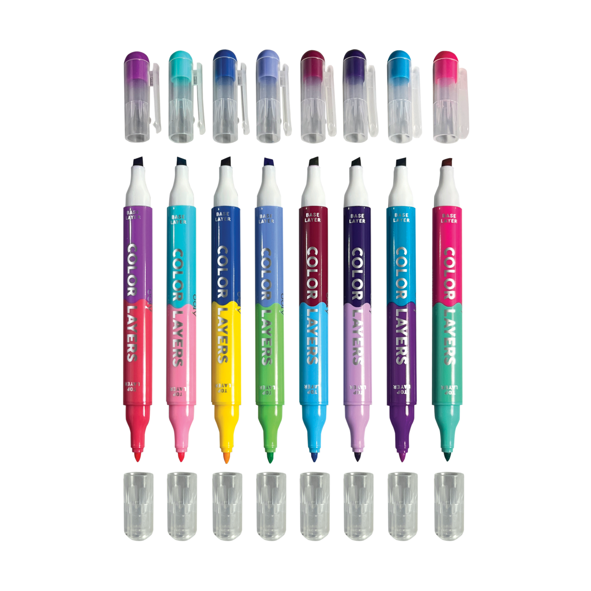 Color Layers Double Ended Layering Markers - Set of 8