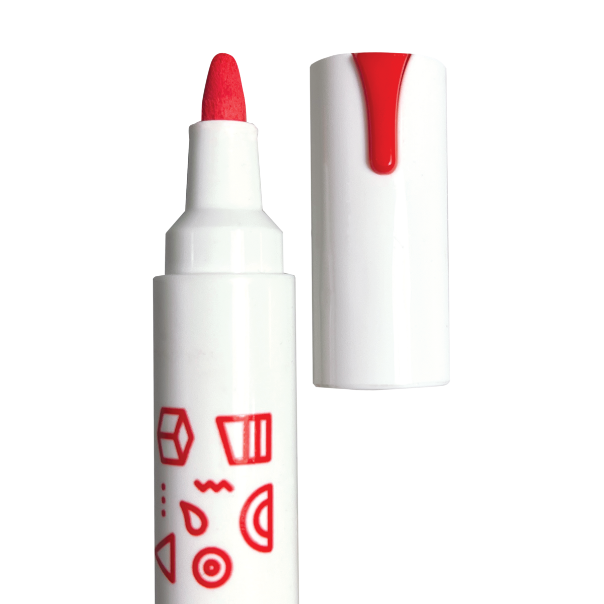 Red Vivid Pop! Water Based paint marker close up with cap off