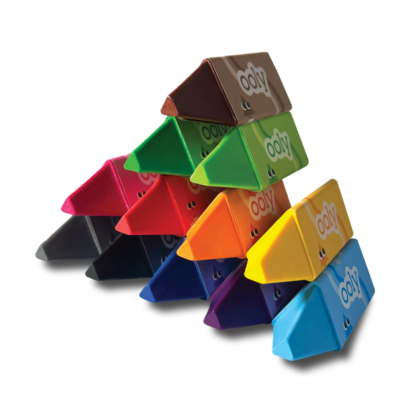 Happy Triangles Jumbo Crayons Set of 12 OOLY