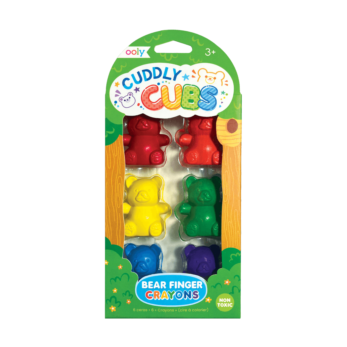 Cuddly Cubs bear finger crayons in packaging