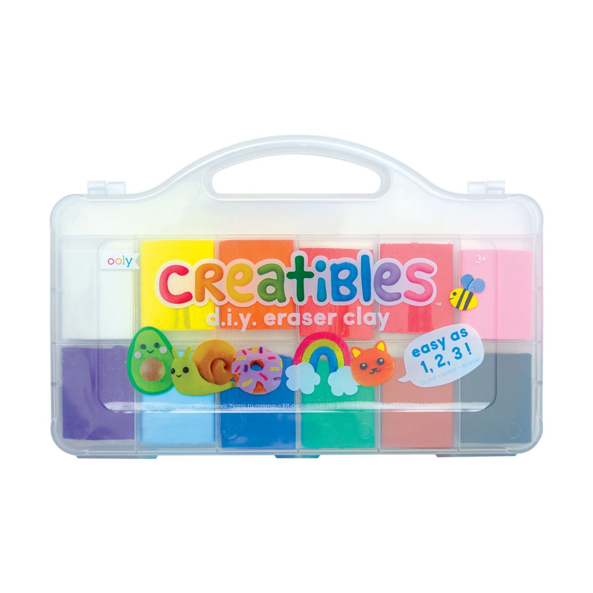 Creatibles DIY Eraser Kit is a simple and complete kit for making your own erasers with 12 different colored clays