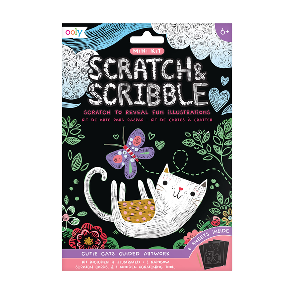 cutie cats scratch and scribble mini scratch art kit cutie cats scratch and scribble mini scratch art kit