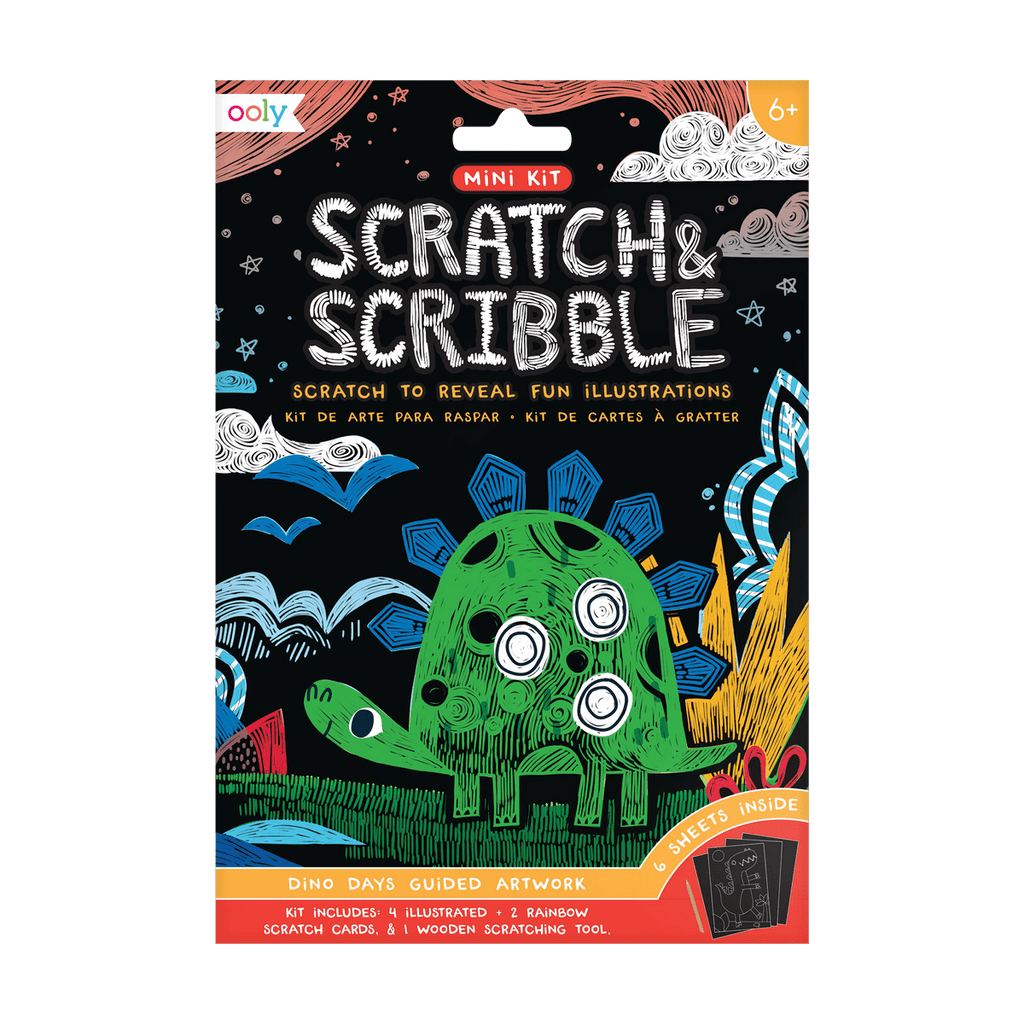 Playful Pups Scratch and Scribble Mini Scratch Art Kit — Trudy's