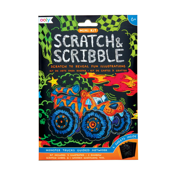 monster truck mini scratch and scribble art kit monster truck mini scratch and scribble art kit
