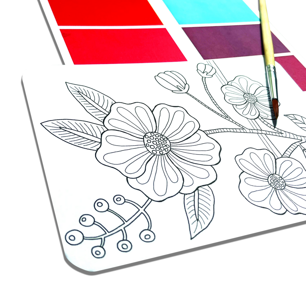 Scenic Hues DIY Watercolor Art Kit Flowers and Gardens OOLY