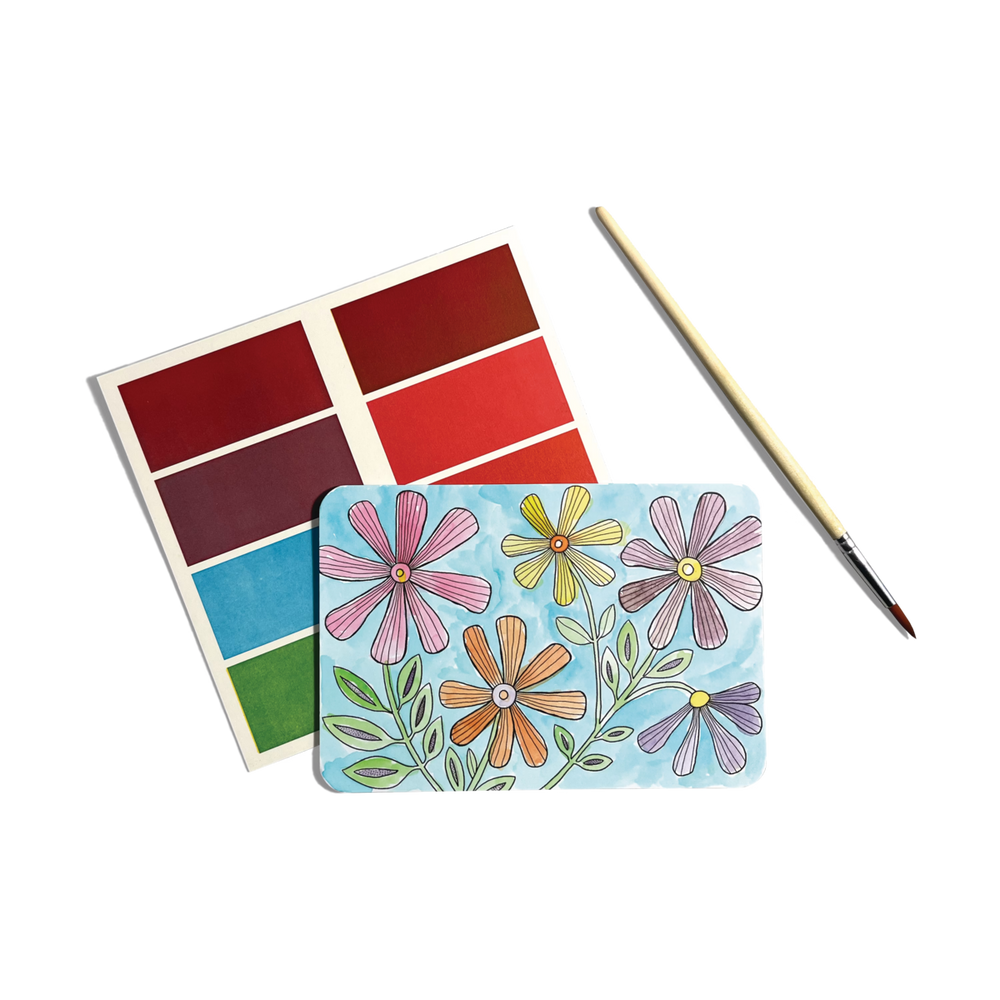 Scenic Hues DIY Watercolor Art Kit Flowers and Gardens OOLY