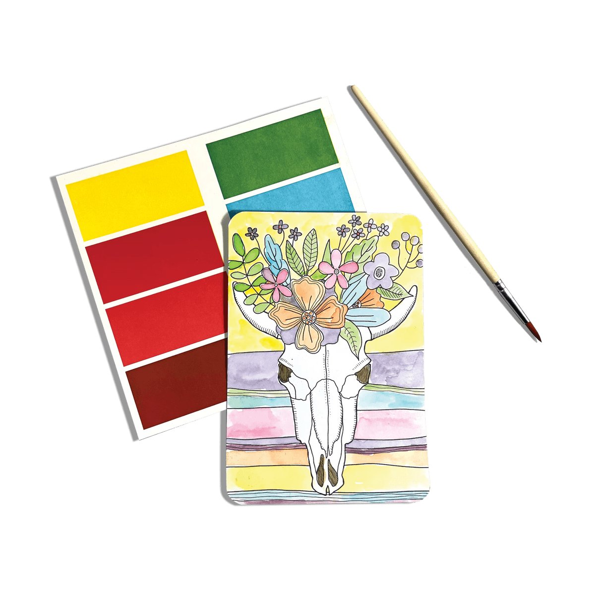 Painted Desert Getaway Scenic Hues DIY watercolor art kit card