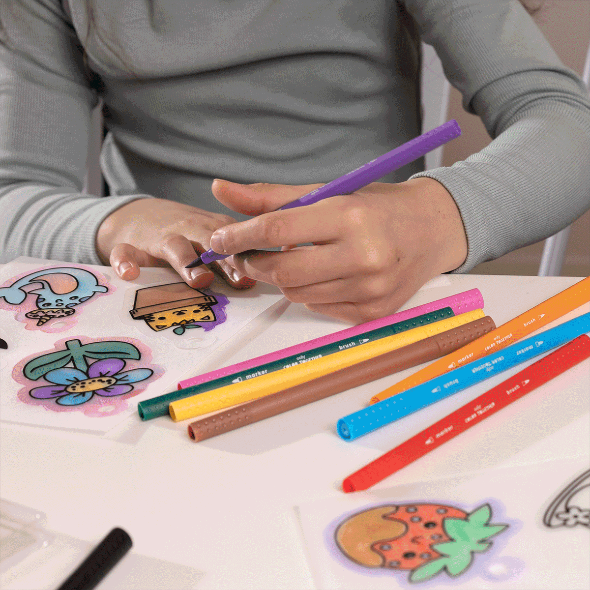 Person coloring Shrink-its! DIY Shrink Art Kit - Fun Friends