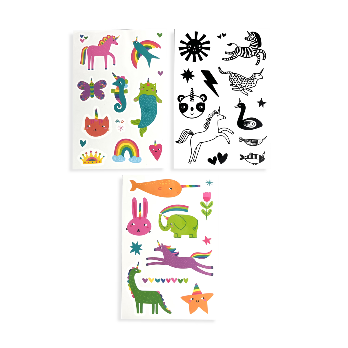 Unicorn Party Mini Tattoo Palooza Temporary Tattoos out of packaging