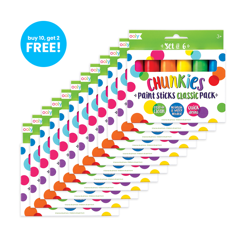 Chunkies Paint Sticks Classic – Bundle of 12 Sets - OOLY