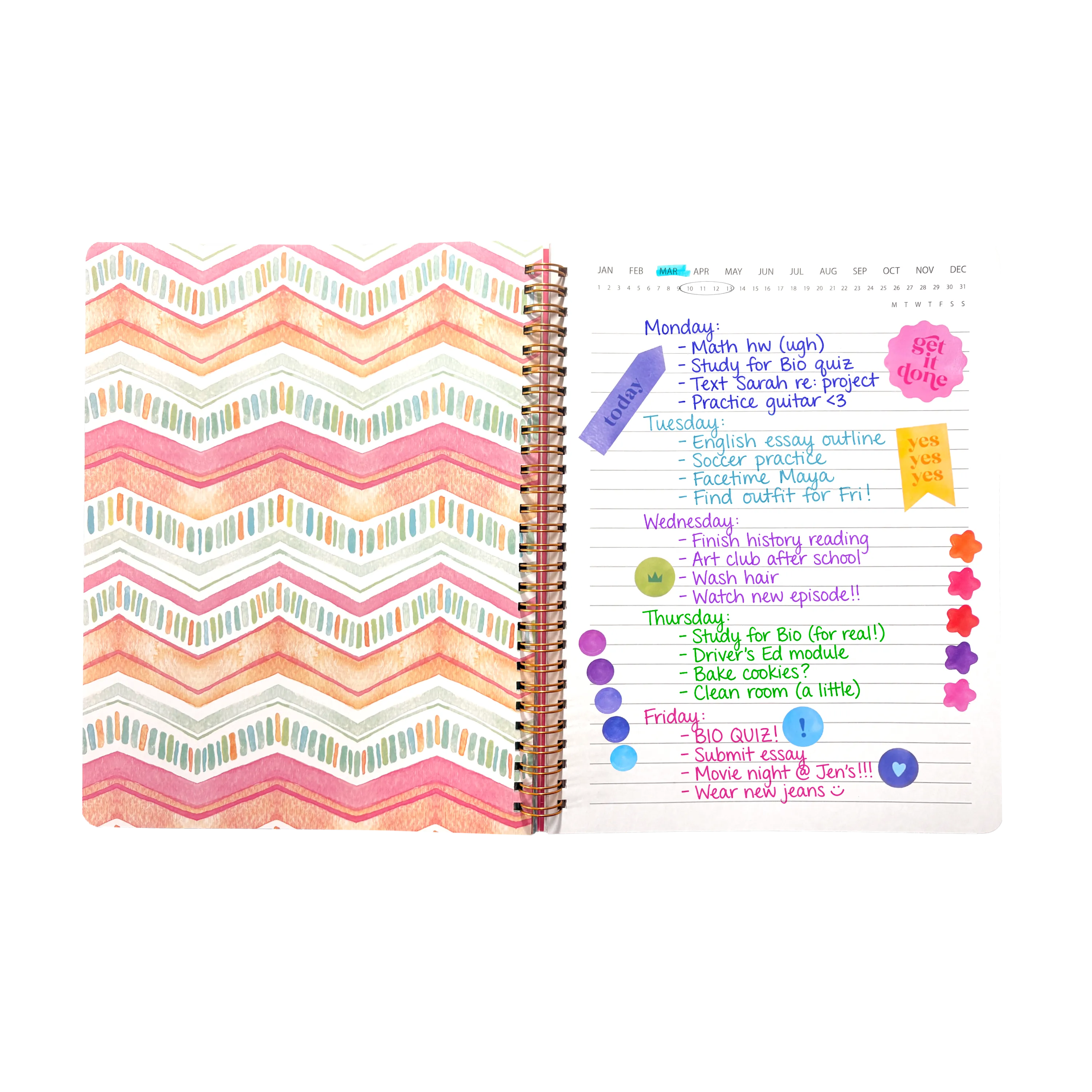 Artful Notes Reverse Coloring Notebook - Geoscape
