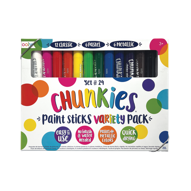 OOLY Chunkies Paint Sticks, Variety Set of 24