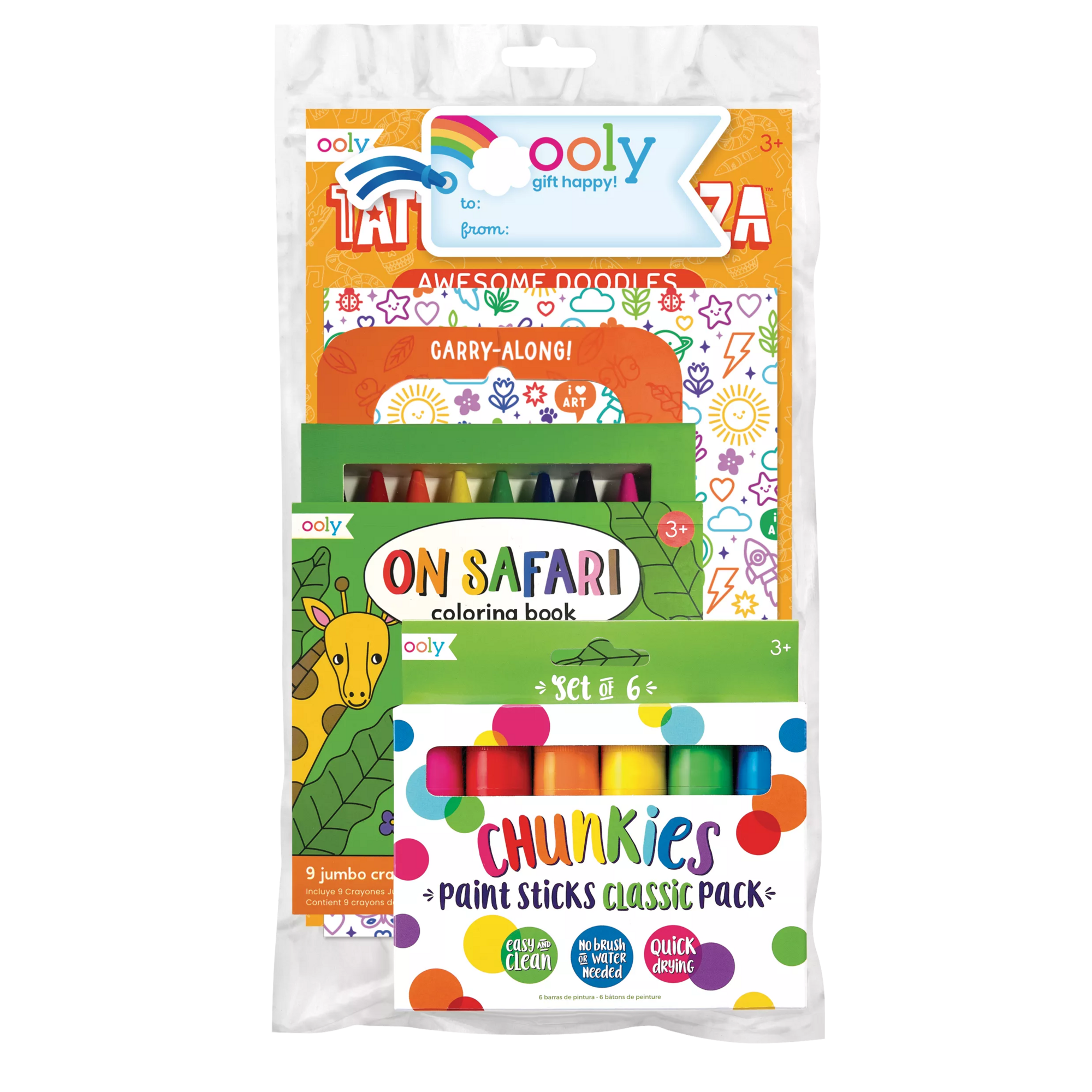 OOLY Color Doodlers Happy Pack Gift Set in zipper gift pack