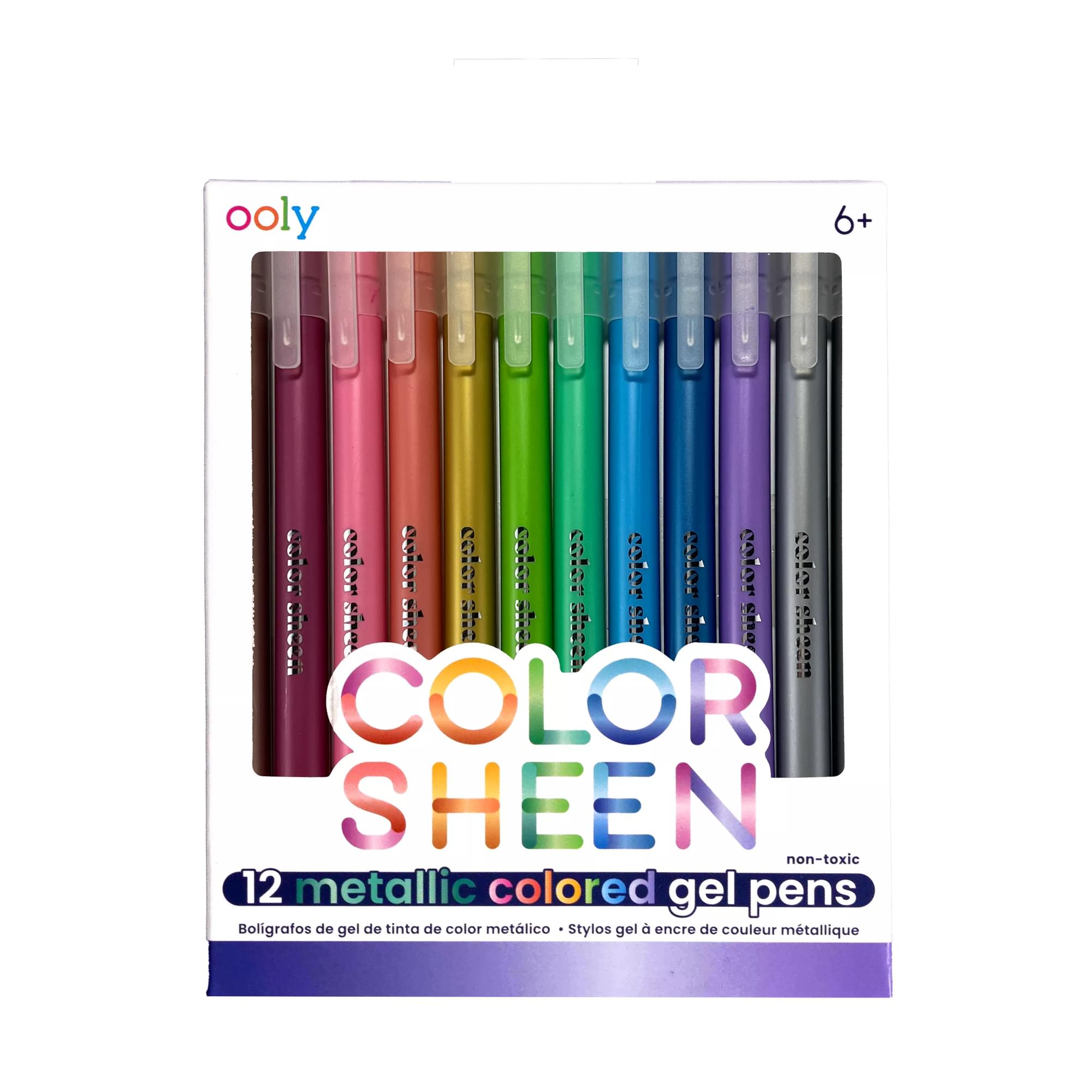 Color Sheen Metallic Colored Gel Pens packaging front